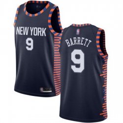 Knicks  9 R.J. Barrett Navy Basketball Swingman City Edition 2019 20 Jersey