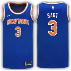 Men New York Knicks Josh Hart #3 Blue Stitched Home NBA Jersey