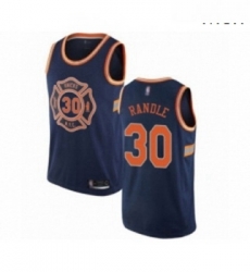 Mens New York Knicks 30 Julius Randle Authentic Navy Blue Basketball Jersey City Edition 