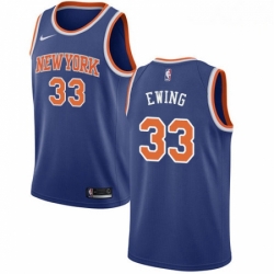 Mens Nike New York Knicks 33 Patrick Ewing Swingman Royal Blue NBA Jersey Icon Edition