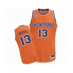 Womens New York Knicks 13 Marcus Morris Swingman Orange Alternate Basketball Jersey 