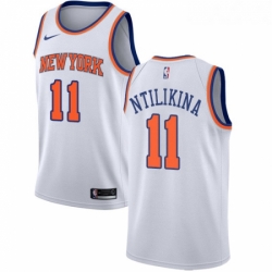 Womens Nike New York Knicks 11 Frank Ntilikina Swingman White NBA Jersey Association Edition 