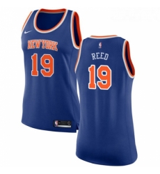 Womens Nike New York Knicks 19 Willis Reed Swingman Royal Blue NBA Jersey Icon Edition