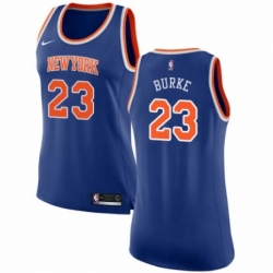 Womens Nike New York Knicks 23 Trey Burke Authentic Royal Blue NBA Jersey Icon Edition 