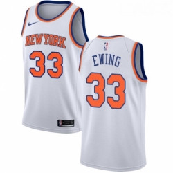 Womens Nike New York Knicks 33 Patrick Ewing Swingman White NBA Jersey Association Edition