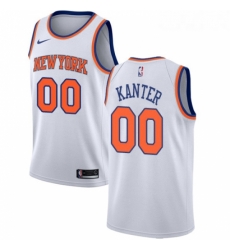 Youth Nike New York Knicks 00 Enes Kanter Authentic White NBA Jersey Association Edition 