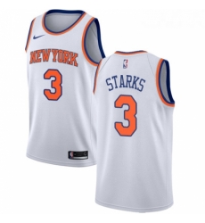 Youth Nike New York Knicks 3 John Starks Swingman White NBA Jersey Association Edition