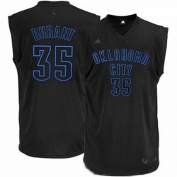 Mens Adidas Oklahoma City Thunder 35 Kevin Durant Swingman Black on Black NBA Jersey