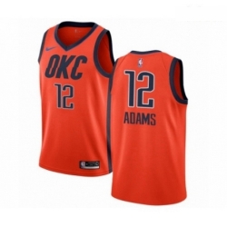 Mens Nike Oklahoma City Thunder 12 Steven Adams Orange Swingman Jersey Earned Edition