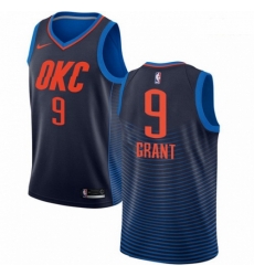 Mens Nike Oklahoma City Thunder 9 Jerami Grant Authentic Navy Blue NBA Jersey Statement Edition