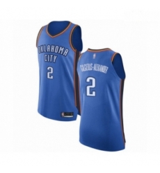 Mens Oklahoma City Thunder 2 Shai Gilgeous Alexander Authentic Royal Blue Basketball Jersey Icon Edition 