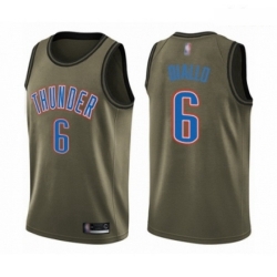 Mens Oklahoma City Thunder 6 Hamidou Diallo Swingman Green Salute to Service Basketball Jersey 