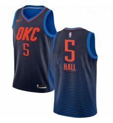 Womens Nike Oklahoma City Thunder 5 Devon Hall Swingman Navy Blue NBA Jersey Statement Edition 