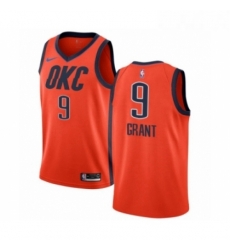 Womens Nike Oklahoma City Thunder 9 Jerami Grant Orange Swingman Jersey Earned Edition