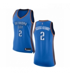 Womens Oklahoma City Thunder 2 Shai Gilgeous Alexander Swingman Royal Blue Basketball Jersey Icon Edition 