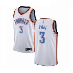 Womens Oklahoma City Thunder 3 Chris Paul Swingman White Basketball Jersey Association Edition 