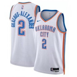 Youth Oklahoma City Thunder Shai Gilgeous-Alexander White Swingman Stitched Jersey