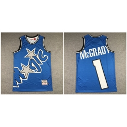 Magic 1 Tracy McGrady Blue Hardwood Classics Jersey