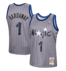 Men Orlando Magic 1 Penny Hardaway 1994 95 Grey Stitched Jerse