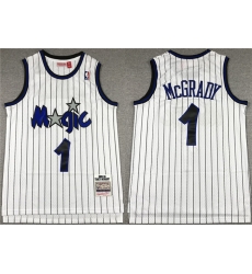 Men Orlando Magic 1 Tracy McGrady 2003 04 White Stitched Jersey