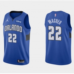 Men Orlando Magic 22 Franz Wagner Royal Statement Edition Stitched Swingman Jersey