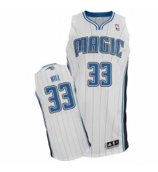 Mens Adidas Orlando Magic 33 Grant Hill Authentic White Home NBA Jersey