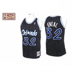 Mens Mitchell and Ness Orlando Magic 32 Shaquille ONeal Authentic Black Throwback NBA Jersey