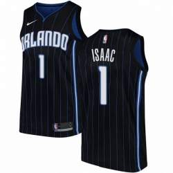 Mens Nike Orlando Magic 1 Jonathan Isaac Authentic Black Alternate NBA Jersey Statement Edition