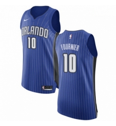 Mens Nike Orlando Magic 10 Evan Fournier Authentic Royal Blue Road NBA Jersey Icon Edition