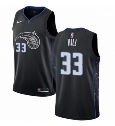 Mens Nike Orlando Magic 33 Grant Hill Swingman Black NBA Jersey City Edition