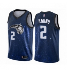 Mens Orlando Magic 2 Al Farouq Aminu Authentic Blue Basketball Jersey City Edition 