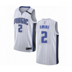 Mens Orlando Magic 2 Al Farouq Aminu Authentic White Basketball Jersey Association Edition 