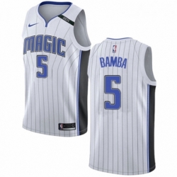 Youth Nike Orlando Magic 5 Mohamed Bamba Swingman White NBA Jersey Association Edition 