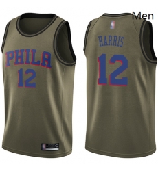 76ers #12 Tobias Harris Green Basketball Swingman Salute to Service Jersey