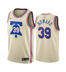 Men Philadelphia 76ers 39 Dwight Howard Cream NBA Swingman 2020 21 Earned Edition Jersey