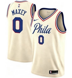 Men Philadelphia 76ers Tyrese Maxey #0 City Edition Ice Cream Color Stitched NBA Jersey
