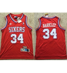 Mens Charles Barkley philadelphia Sixers Throwback jersey red