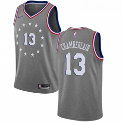 Mens Nike Philadelphia 76ers 13 Wilt Chamberlain Swingman Gray NBA Jersey City Edition Mens Nike Philadelphia 76ers 13 Wilt Chamberlain Swingman Gray NBA Jersey City Edition