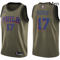 Mens Nike Philadelphia 76ers 17 JJ Redick Swingman Green Salute to Service NBA Jersey  Mens Nike Philadelphia 76ers 17 JJ Redick Swingman Green Salute to Service NBA Jersey