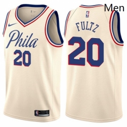 Mens Nike Philadelphia 76ers 20 Markelle Fultz Authentic Cream NBA Jersey City Edition Mens Nike Philadelphia 76ers 20 Markelle Fultz Authentic Cream NBA Jersey City Edition