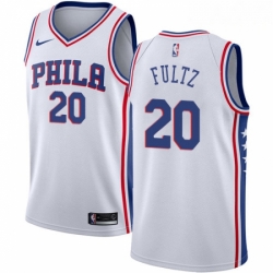 Mens Nike Philadelphia 76ers 20 Markelle Fultz Swingman White Home NBA Jersey Association Edition Mens Nike Philadelphia 76ers 20 Markelle Fultz Swingman White Home NBA Jersey Association Edition