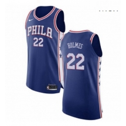 Mens Nike Philadelphia 76ers 22 Richaun Holmes Authentic Blue Road NBA Jersey Icon Edition  Mens Nike Philadelphia 76ers 22 Richaun Holmes Authentic Blue Road NBA Jersey Icon Edition