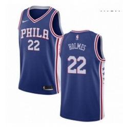 Mens Nike Philadelphia 76ers 22 Richaun Holmes Swingman Blue Road NBA Jersey Icon Edition  Mens Nike Philadelphia 76ers 22 Richaun Holmes Swingman Blue Road NBA Jersey Icon Edition