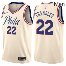 Mens Nike Philadelphia 76ers 22 Wilson Chandler Swingman Cream NBA Jersey City Edition  Mens Nike Philadelphia 76ers 22 Wilson Chandler Swingman Cream NBA Jersey City Edition