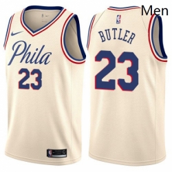 Mens Nike Philadelphia 76ers 23 Jimmy Butler Swingman Cream NBA Jersey City Edition  Mens Nike Philadelphia 76ers 23 Jimmy Butler Swingman Cream NBA Jersey City Edition