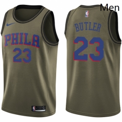 Mens Nike Philadelphia 76ers 23 Jimmy Butler Swingman Green Salute to Service NBA Jersey  Mens Nike Philadelphia 76ers 23 Jimmy Butler Swingman Green Salute to Service NBA Jersey