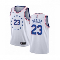 Mens Nike Philadelphia 76ers 23 Jimmy Butler White Swingman Jersey Earned Edition  Mens Nike Philadelphia 76ers 23 Jimmy Butler White Swingman Jersey Earned Edition