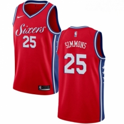 Mens Nike Philadelphia 76ers 25 Ben Simmons Authentic Red Alternate NBA Jersey Statement Edition Mens Nike Philadelphia 76ers 25 Ben Simmons Authentic Red Alternate NBA Jersey Statement Edition