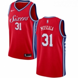 Mens Nike Philadelphia 76ers 31 Mike Muscala Swingman Red NBA Jersey Statement Edition  Mens Nike Philadelphia 76ers 31 Mike Muscala Swingman Red NBA Jersey Statement Edition