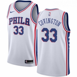 Mens Nike Philadelphia 76ers 33 Robert Covington Swingman White Home NBA Jersey Association Edition Mens Nike Philadelphia 76ers 33 Robert Covington Swingman White Home NBA Jersey Association Edition